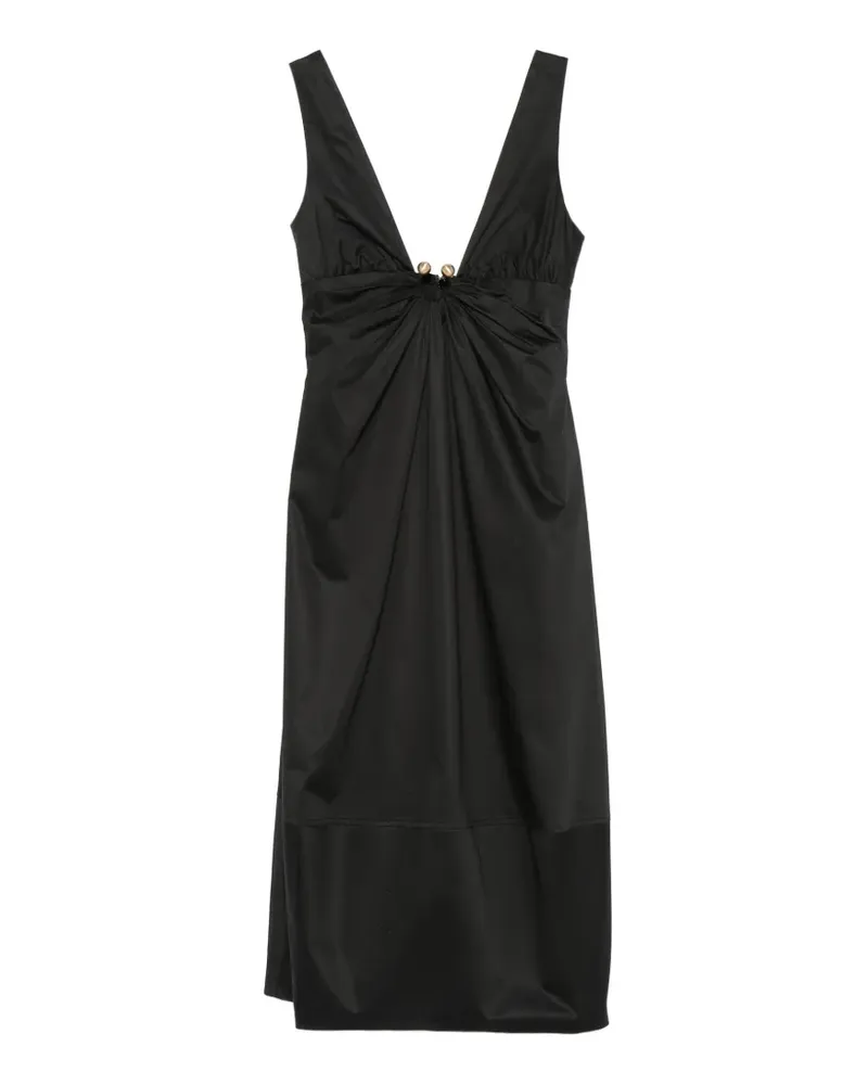 Cult Gaia Ebisu ring-detail midi dress - Schwarz Schwarz