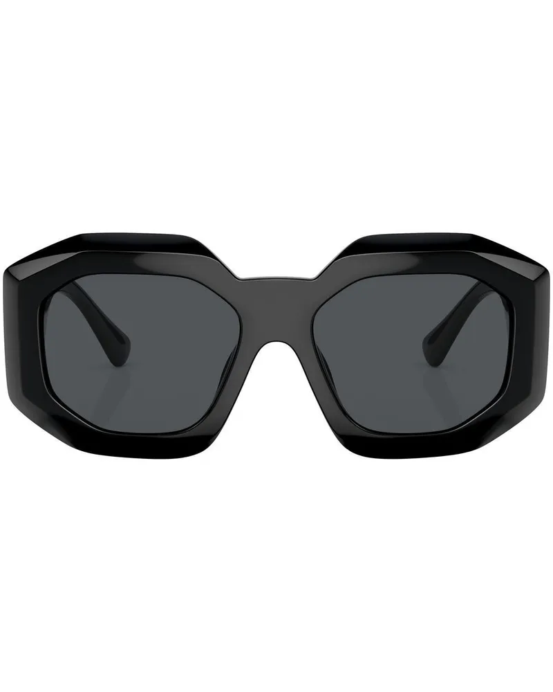Versace Sonnenbrille mit Medusa-Schild - Schwarz Schwarz
