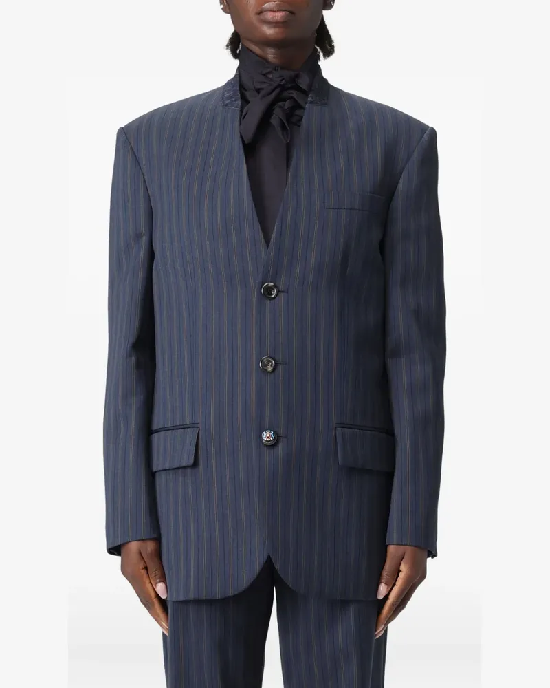 Moschino pinstripe-print blazer - Blau Blau