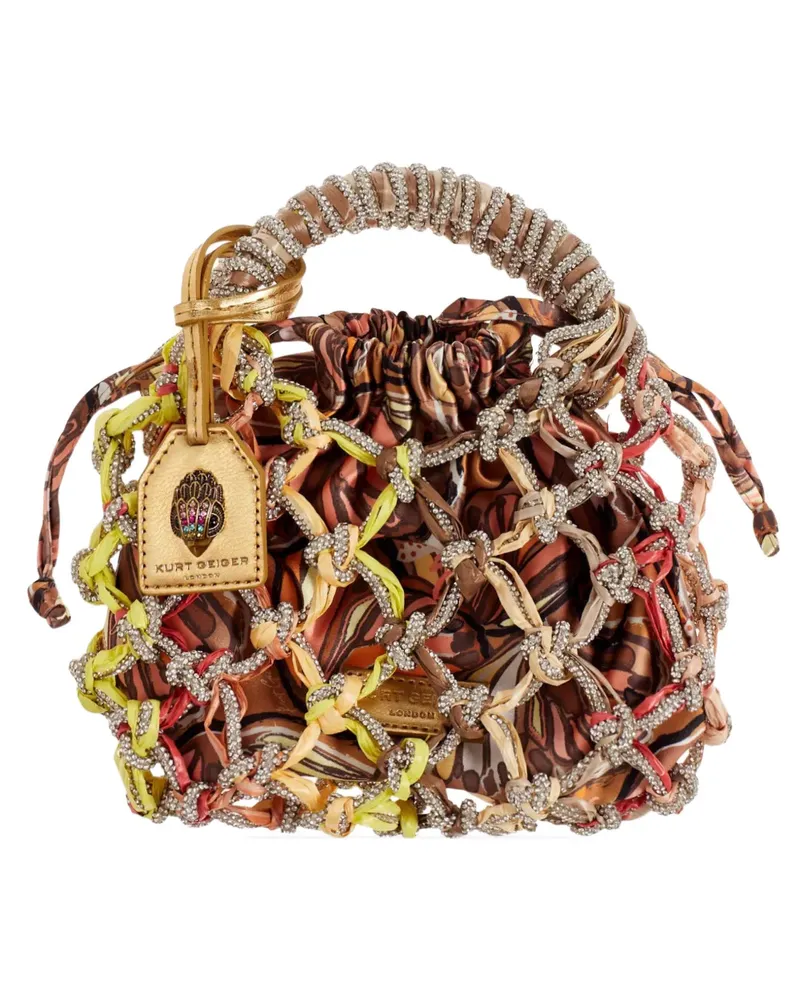 Kurt Geiger Macrame crystal tote bag - Braun Braun