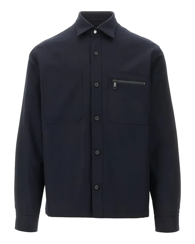 Ermenegildo Zegna Hemd mit Reißverschlusstaschen - Blau Blau