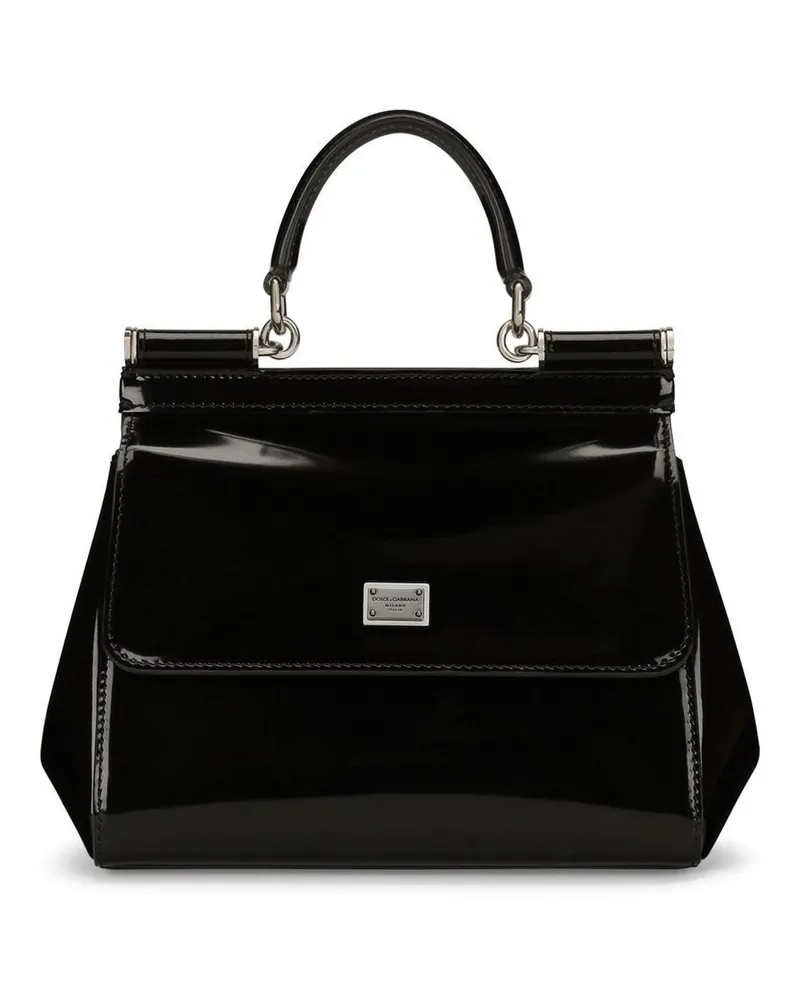 Dolce & Gabbana KIM DOLCE&GABBANA kleine Sicily Schultertasche - Schwarz Schwarz