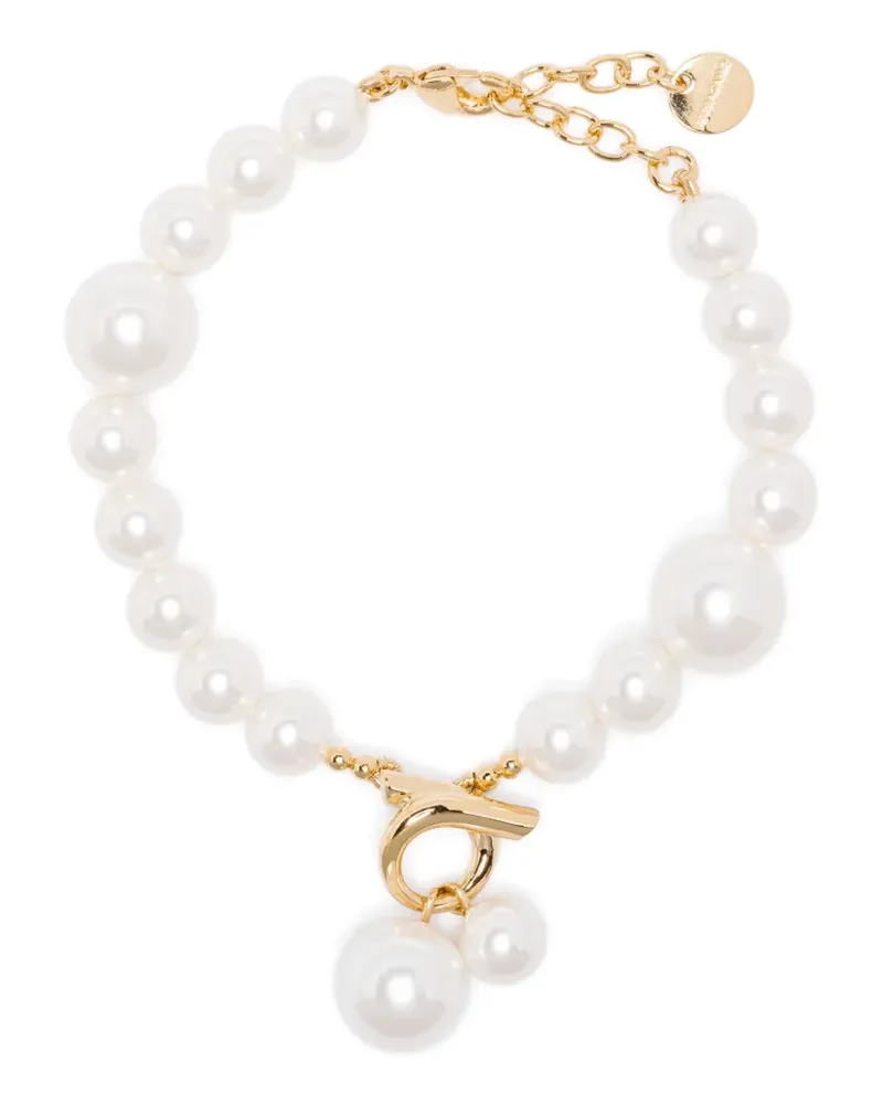 Ferragamo Armband mit Kunstperlen - Gold Gold
