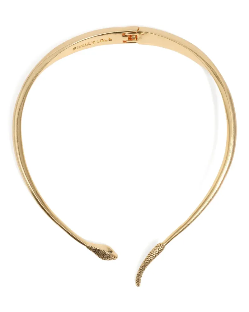 BIMBA Y LOLA snake-head choker necklace - Gold Gold