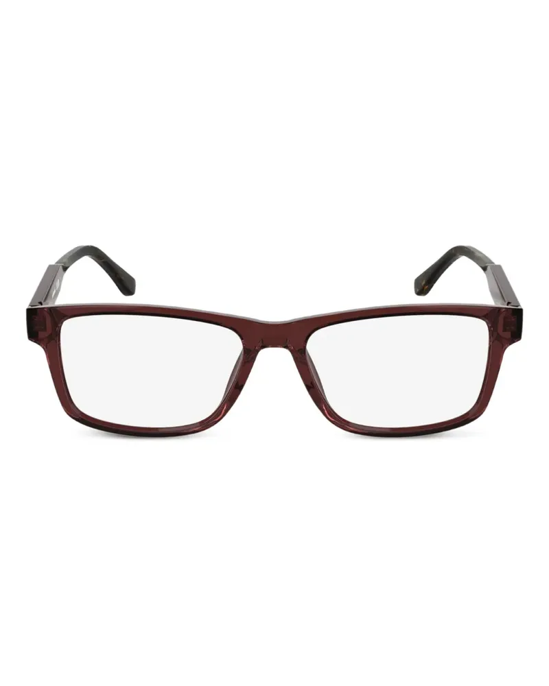 Lacoste Eckige Brille aus Acetat - Rot Rot
