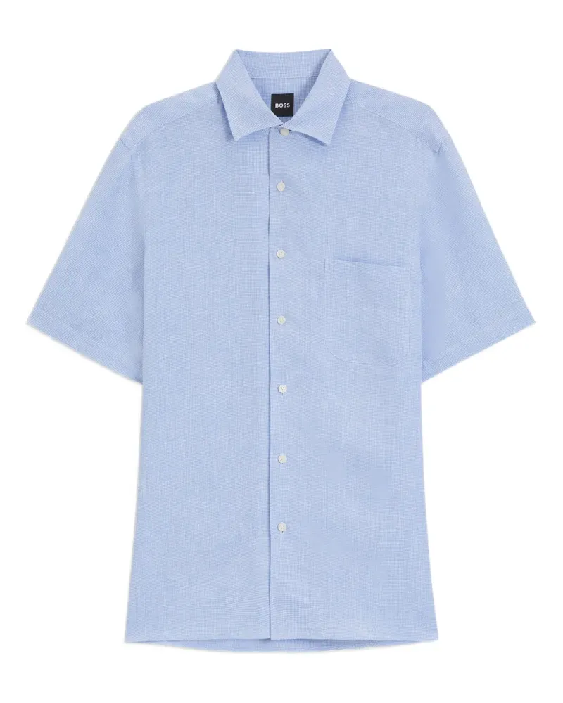 HUGO BOSS x David Beckham Hemd mit kurzen Ärmeln - Blau Blau