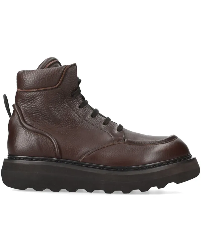 Premiata Schnürstiefel aus Leder - Braun Braun