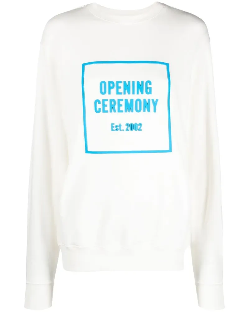 Opening Ceremony Sweatshirt mit 3D-Logo - Weiß Weiß