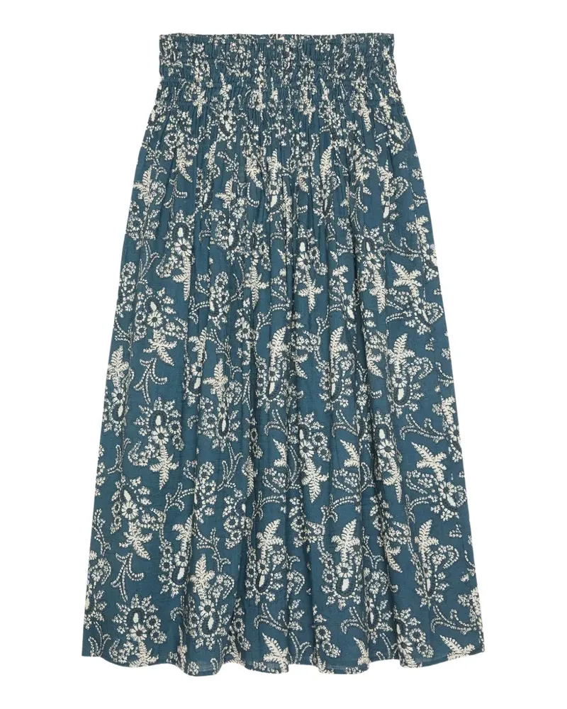 The Great The Viola floral midi skirt - Blau Blau