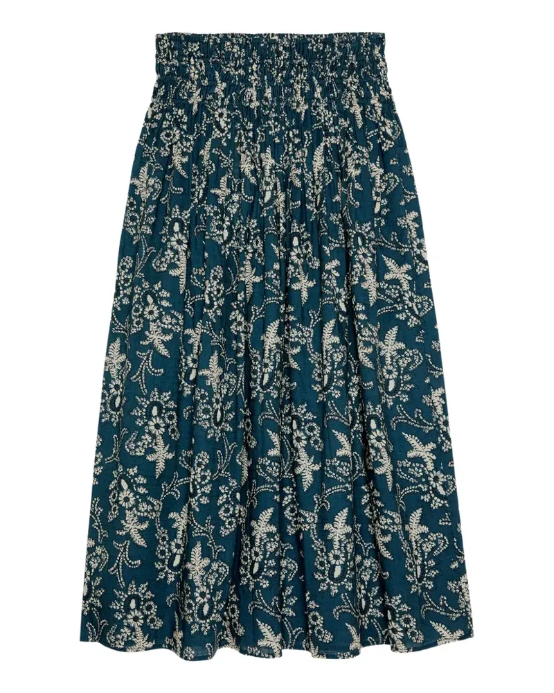 The Great The Viola floral midi skirt - Blau Blau