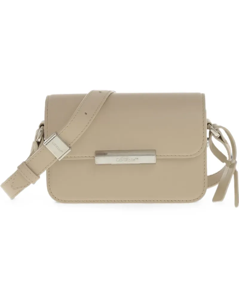 OFF-WHITE Screw leather crossbody bag - Nude Nude