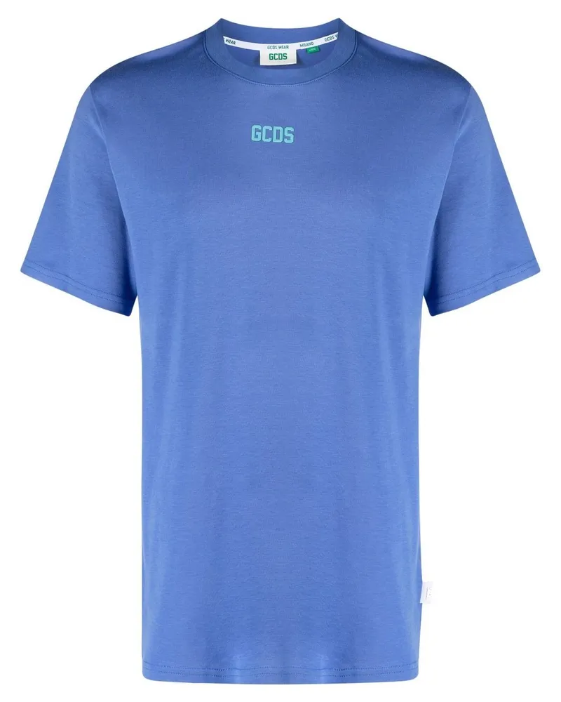 GCDS T-Shirt mit Logo-Print Blau