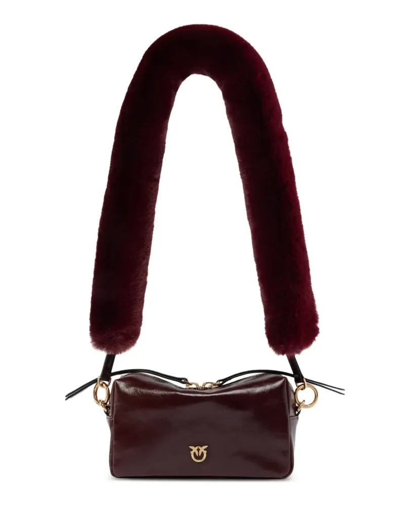 Pinko Schultertasche aus Faux Fur - Rot Rot