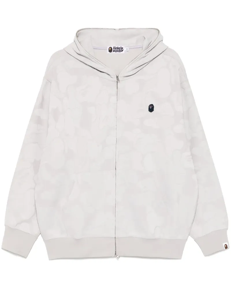 BAPE Kapuzenjacke aus Camouflage-Jacquard - Grau Grau