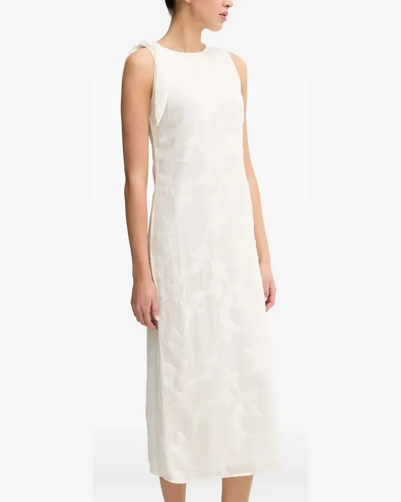 Samsøe & Samsøe Geprägtes Midikleid mit Schleifendetail - Weiß Weiß