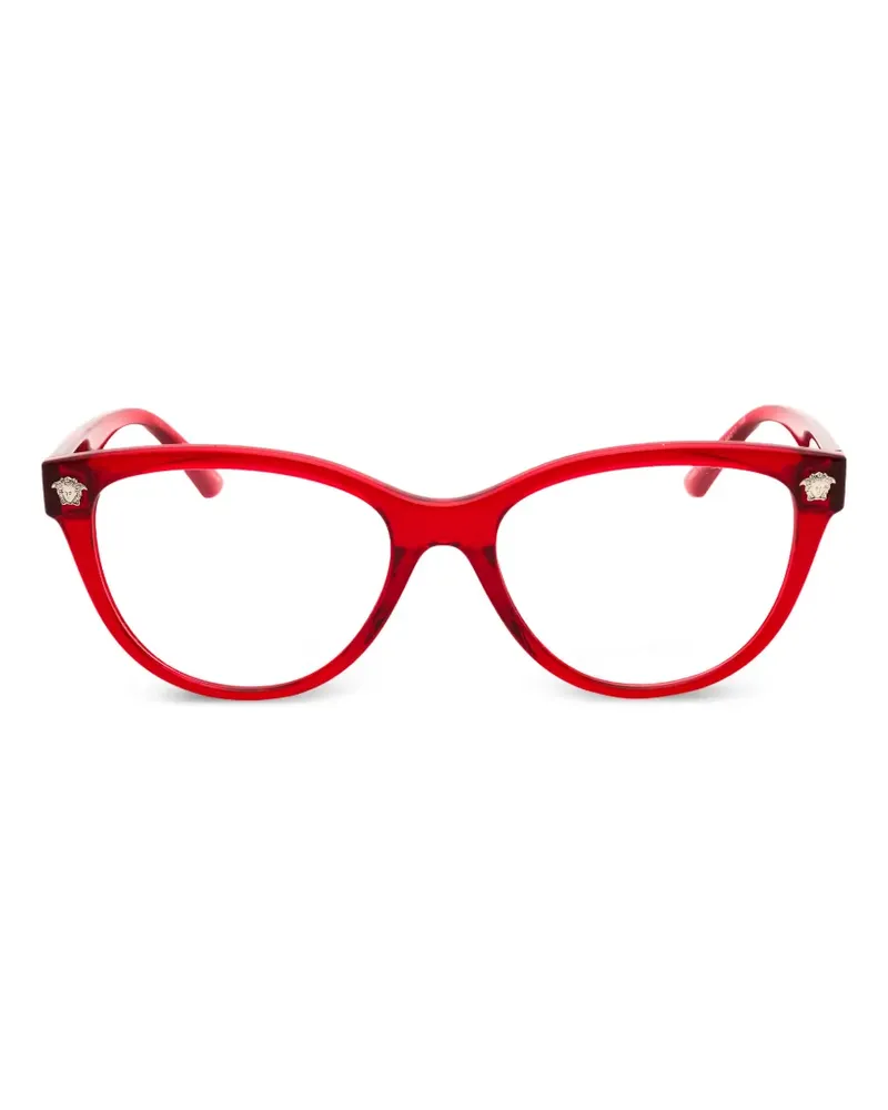 Versace Medusa Sonnenbrille mit ovalem Gestell - Rot Rot