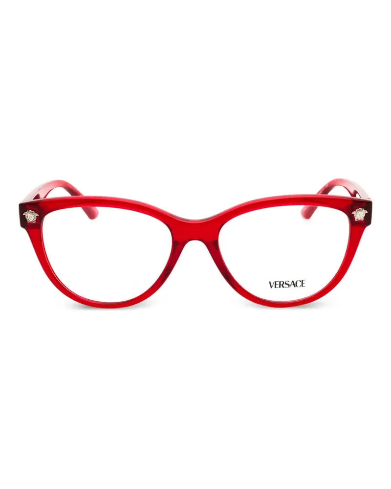Versace Medusa Sonnenbrille mit ovalem Gestell - Rot Rot