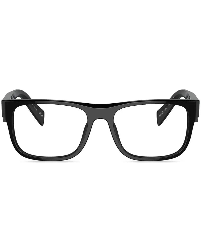 Prada Brille mit eckigem Gestell - Schwarz Schwarz