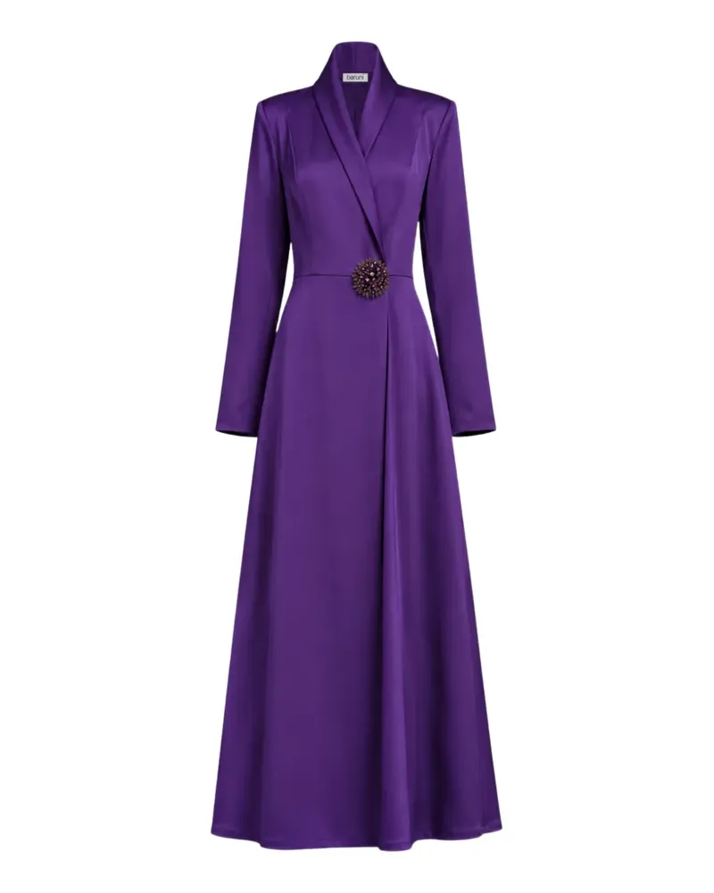 Baruni Rowan Maxikleid mit Schalkragen mit Verzierungen - Violett Violett