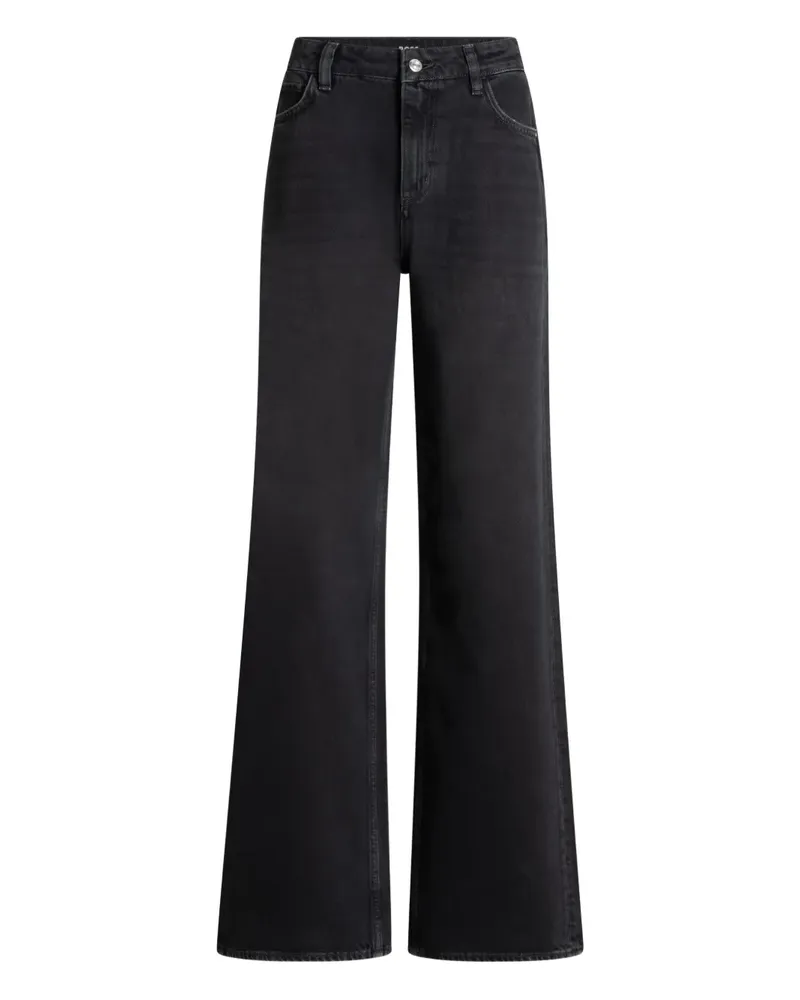 HUGO BOSS Jeans mit Knopfverschluss - Schwarz Schwarz