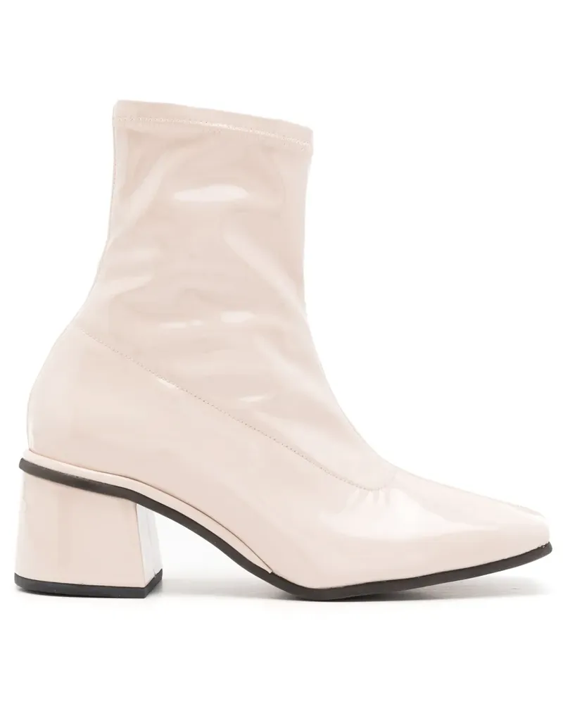 Sarah Chofakian Martine Stiefel aus Leder 50mm - Weiß Weiß