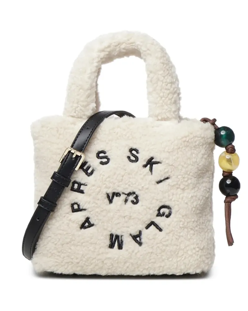 V°73 Tote Bag mit Teddy-Stickerei - Nude Nude