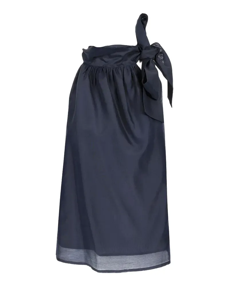 Al Duca D’Aosta 1902 bow-detail mussola top - Blau Blau