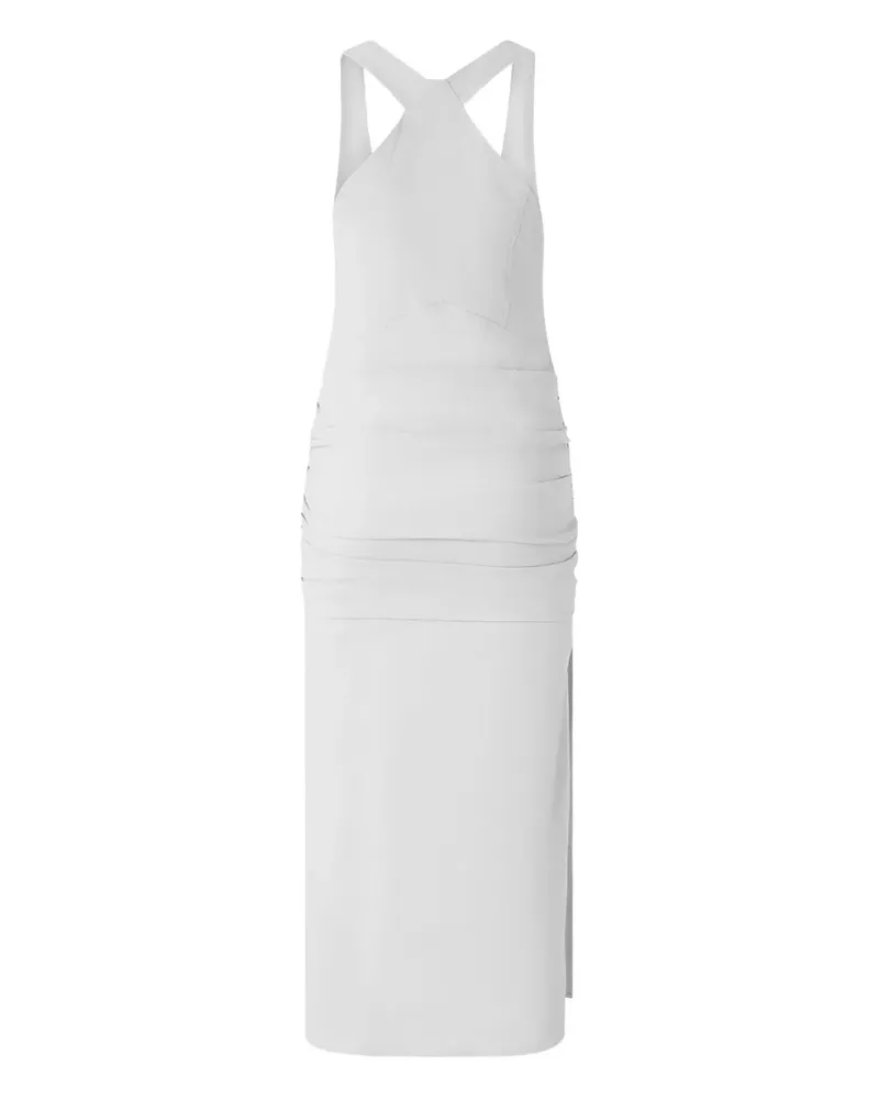 Pinko Gerafftes Kleid mit überkreuzten Trägern - Weiß Weiß