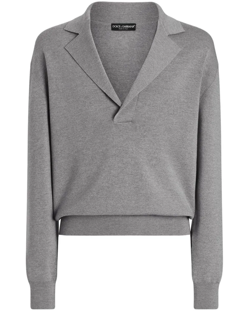 Dolce & Gabbana Pullover mit Reverskragen - Grau Grau