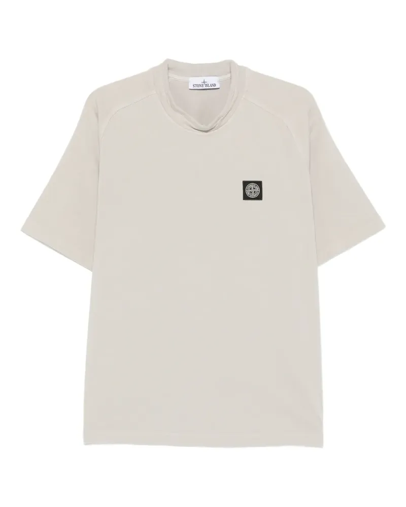 Stone Island T-Shirt mit Logo-Patch - Nude Nude