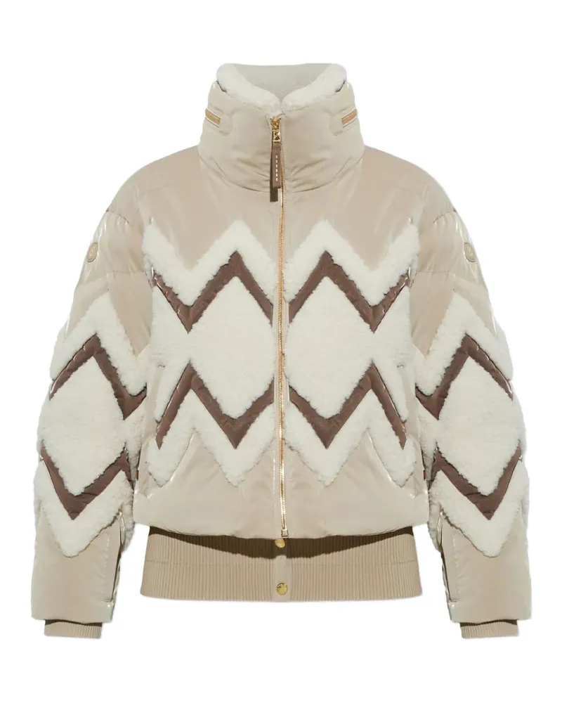 Bogner Vaya D Daunenjacke mit Shearling-Besatz - Nude Nude