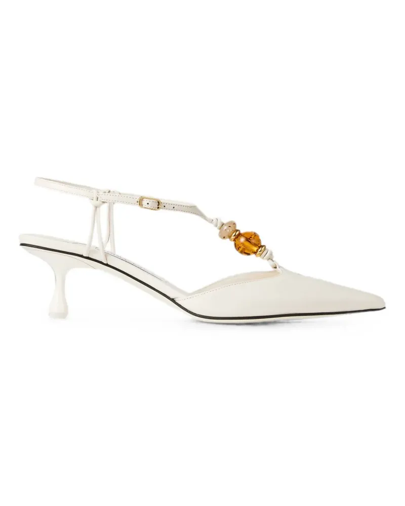 Jimmy Choo Lauri Pumps mit Perlen - Weiß Weiß