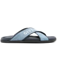 Givenchy G Plage Pantoletten Blau