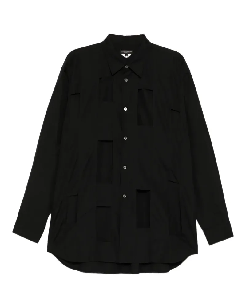 Comme des Garçons cutwork long-sleeve shirt - Schwarz Schwarz