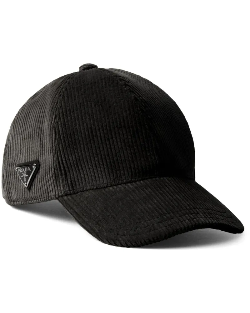 Prada Baseballkappe aus Cord - Schwarz Schwarz