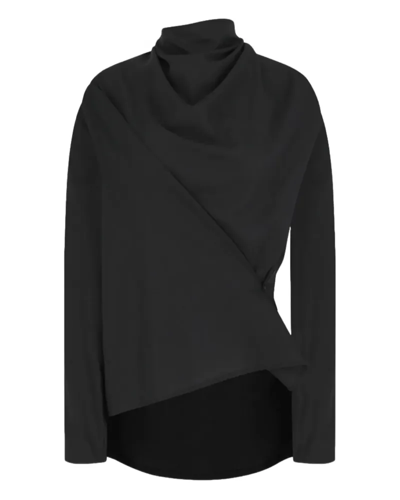 AMOMENTO Bluse im Layering-Look - Schwarz Schwarz