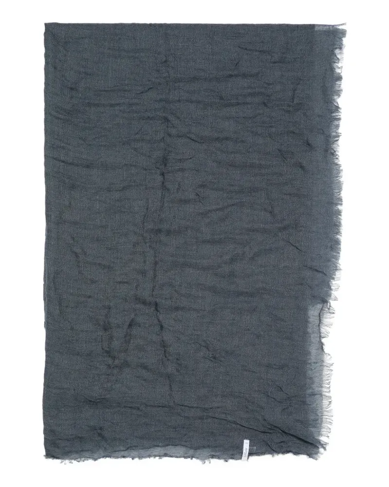 Botto Giuseppe Schal in Knitteroptik - Blau Blau
