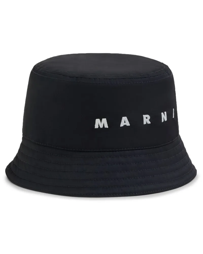 Marni Fischerhut mit Logo-Stickerei - Schwarz Schwarz