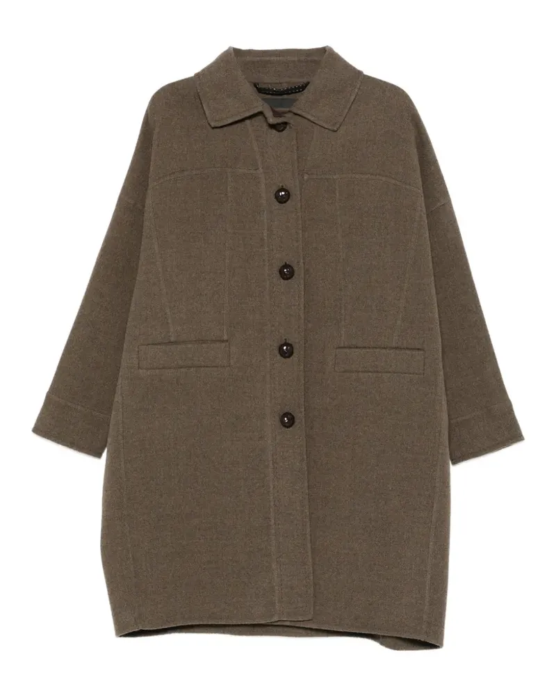 Max Mara Apotema Mantel mit Taschen - Braun Braun