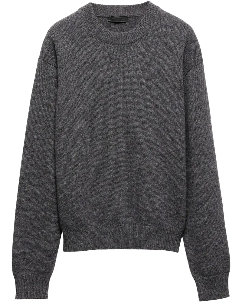 Prada Pullover mit Logo-Patch - Grau Grau
