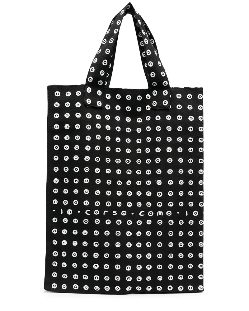 10 Corso Como Gepunkteter Shopper - Schwarz Schwarz