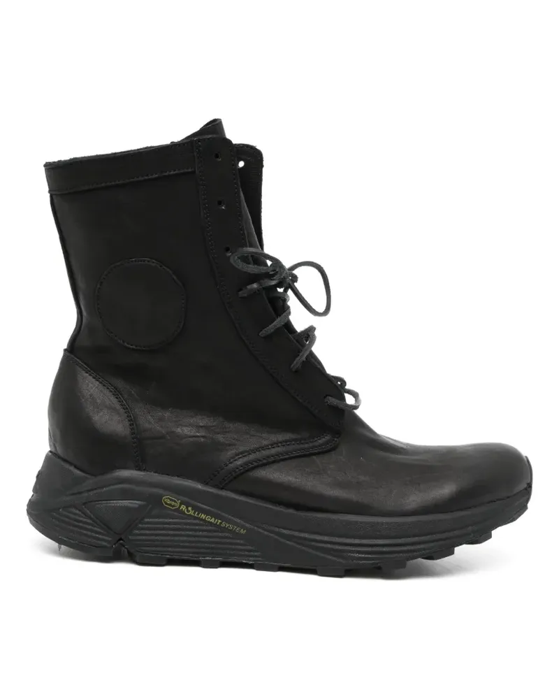 Yohji Yamamoto Pour Homme × Backlash Japan Schulterkampfstiefel - Schwarz Schwarz