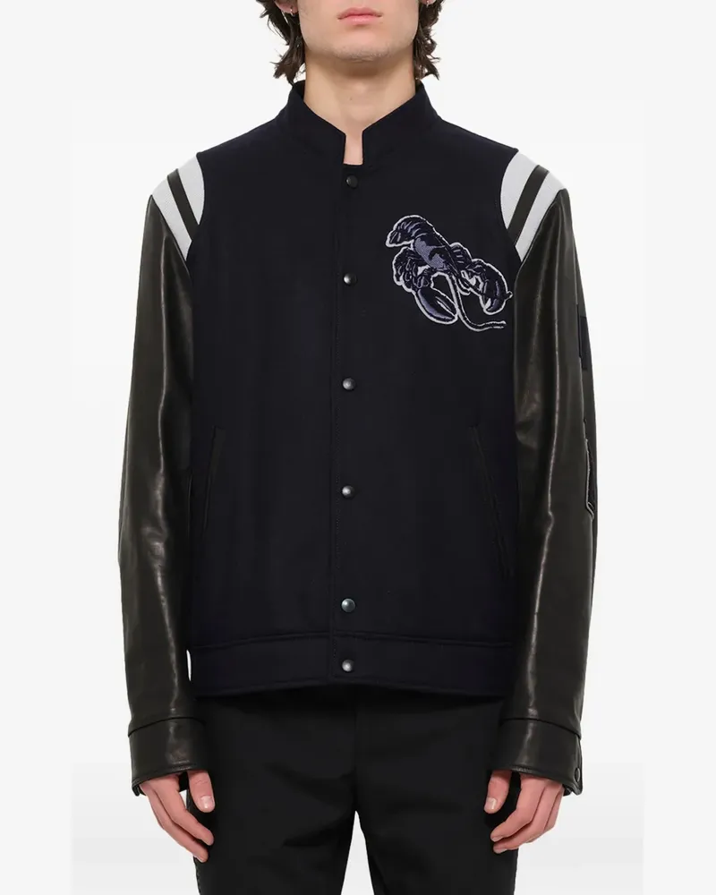 Lanvin lobster-patch baseball jacket - Blau Blau