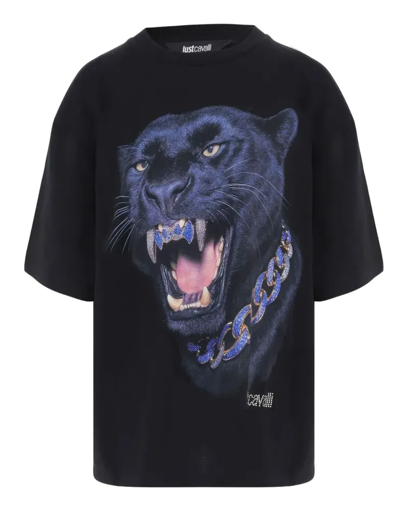 Just Cavalli T-Shirt mit Print - Schwarz Schwarz