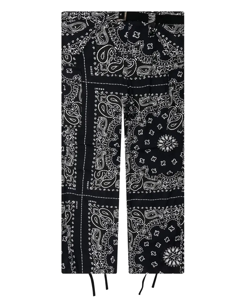 Sacai Hose mit Bandana-Print - Blau Blau