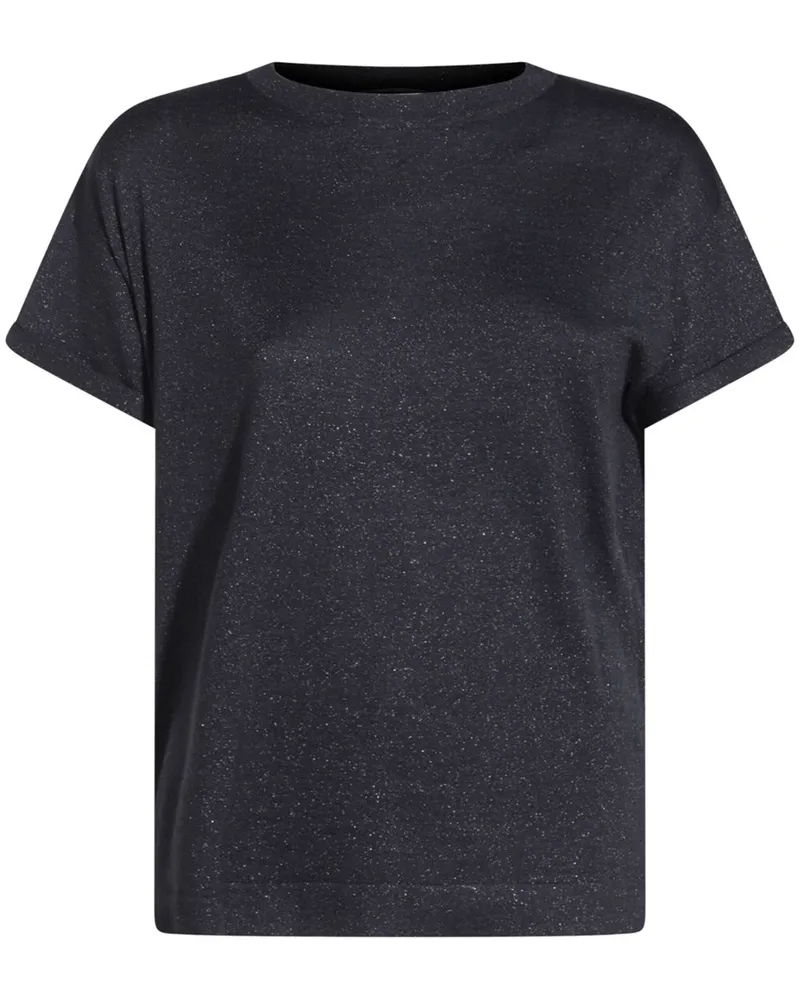 Brunello Cucinelli T-Shirt im Glitter-Look - Blau Blau