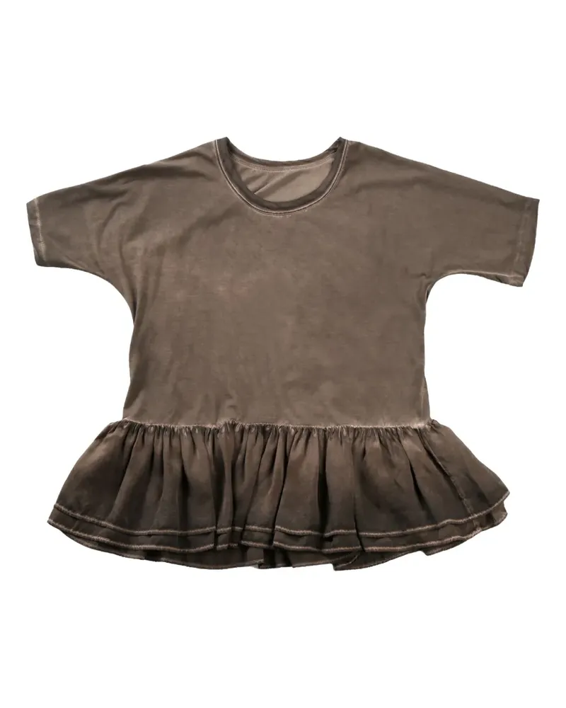 Uma Wang peplum T-shirt - Braun Braun