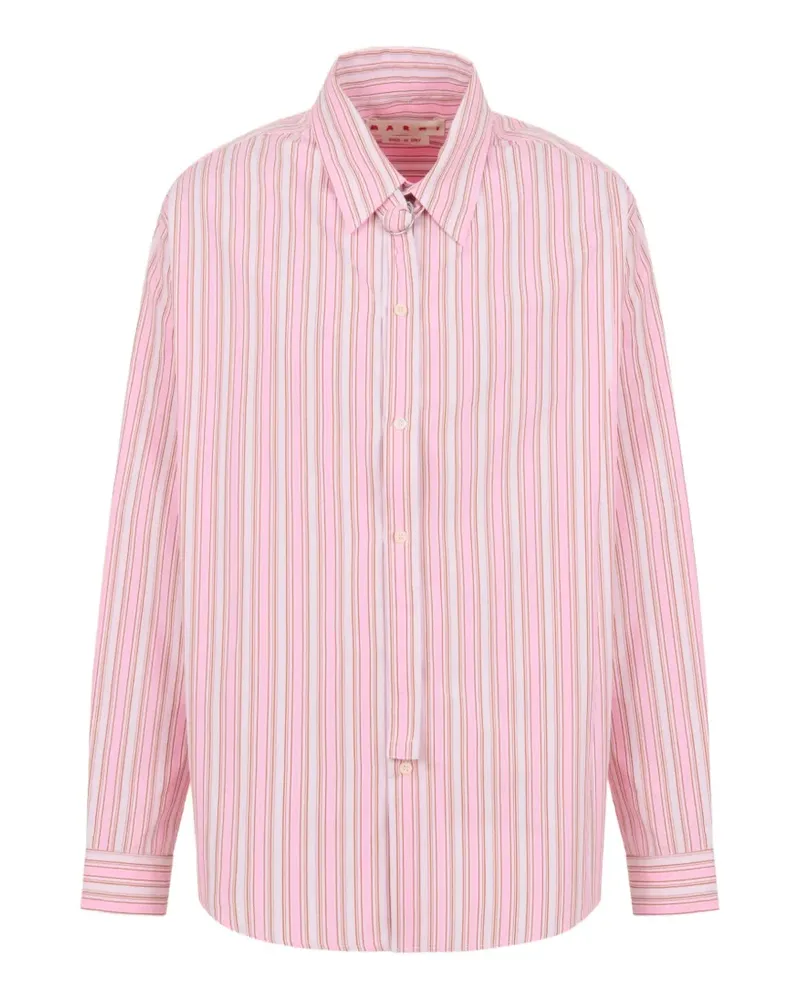 Marni Gestreiftes Hemd mit D-Ring - Rosa Rosa
