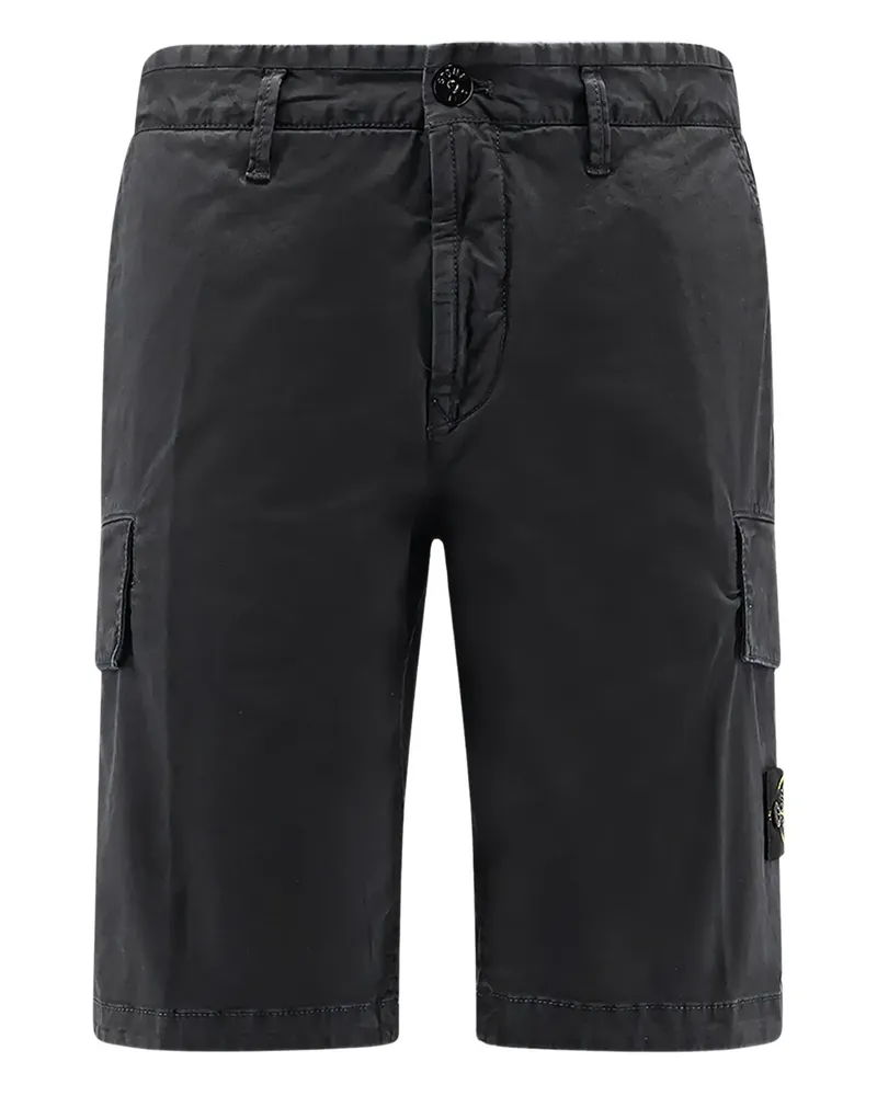Stone Island logo-patch cargo shorts - Schwarz Schwarz