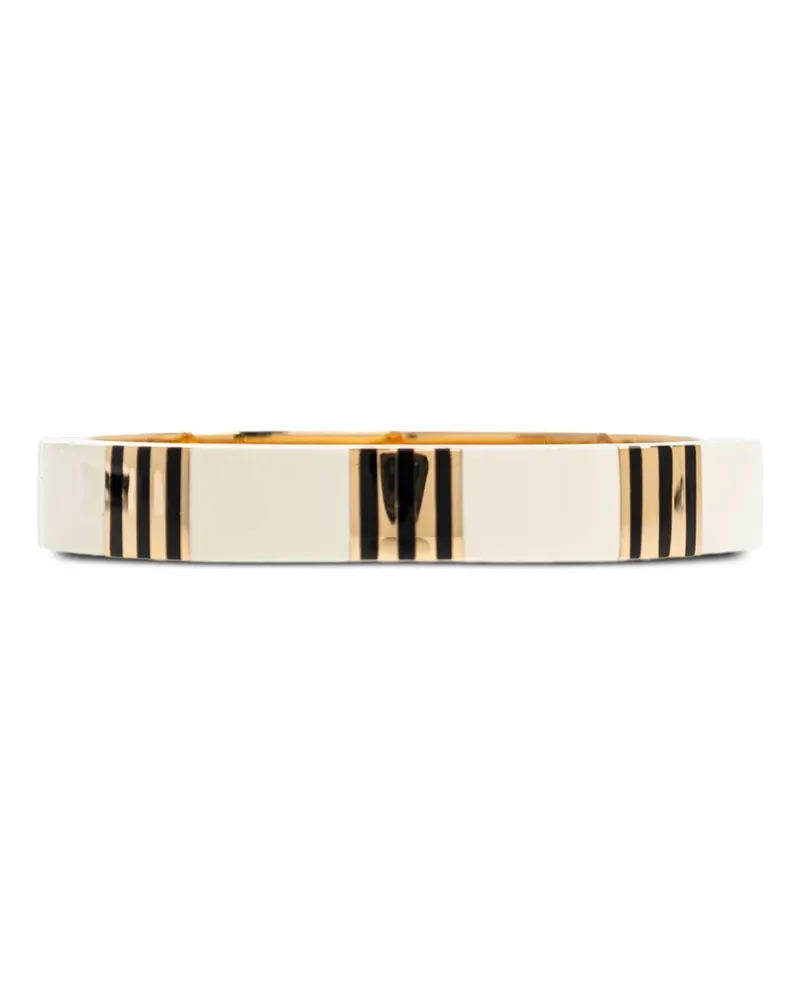 Tory Burch T Stripe Armspange - Weiß Weiß